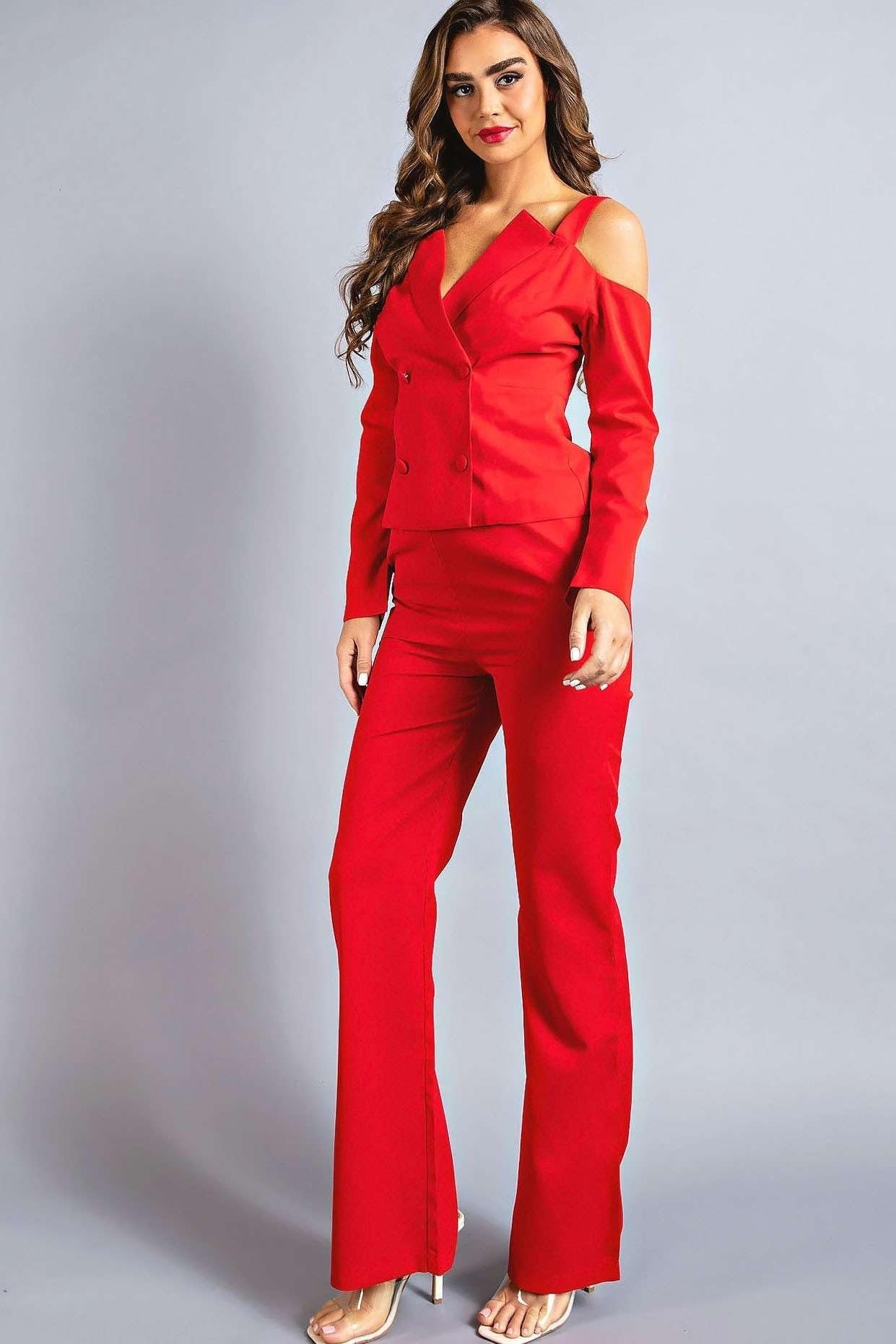 Women's Cutout Sleeved Suit Sets