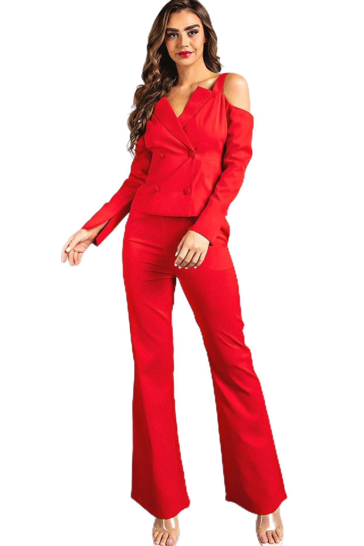 Women's Cutout Sleeved Suit Sets