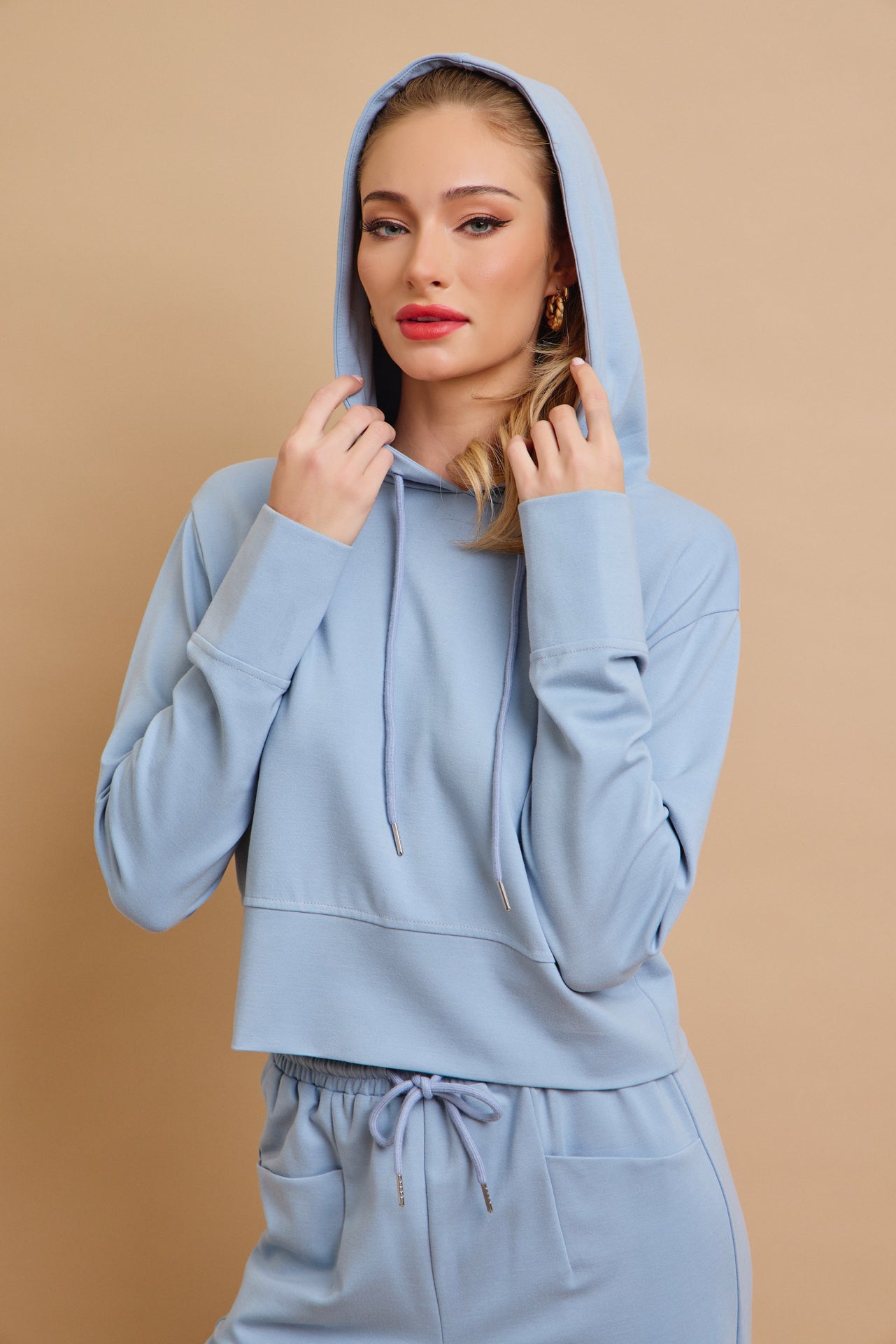 Casual Chic Hoodie & Wide Pants Set