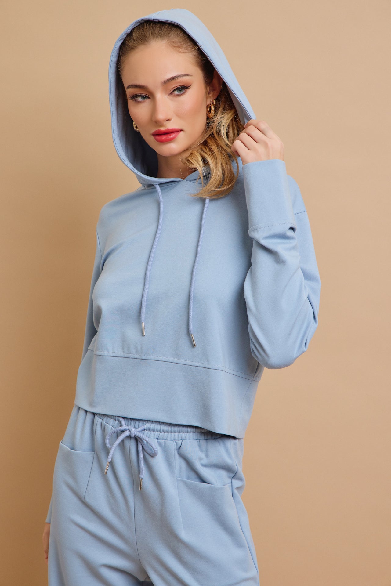 Casual Chic Hoodie & Wide Pants Set