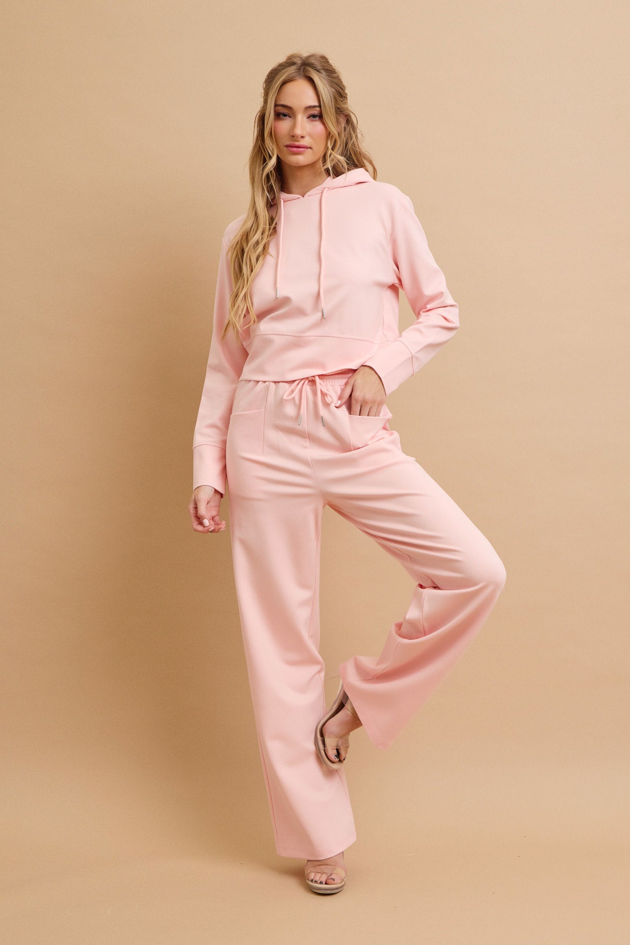 Casual Chic Hoodie & Wide Pants Set