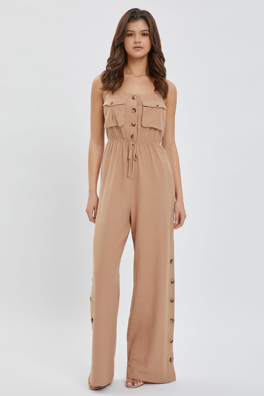 Pocket Detail Wide Leg Jumpsuit