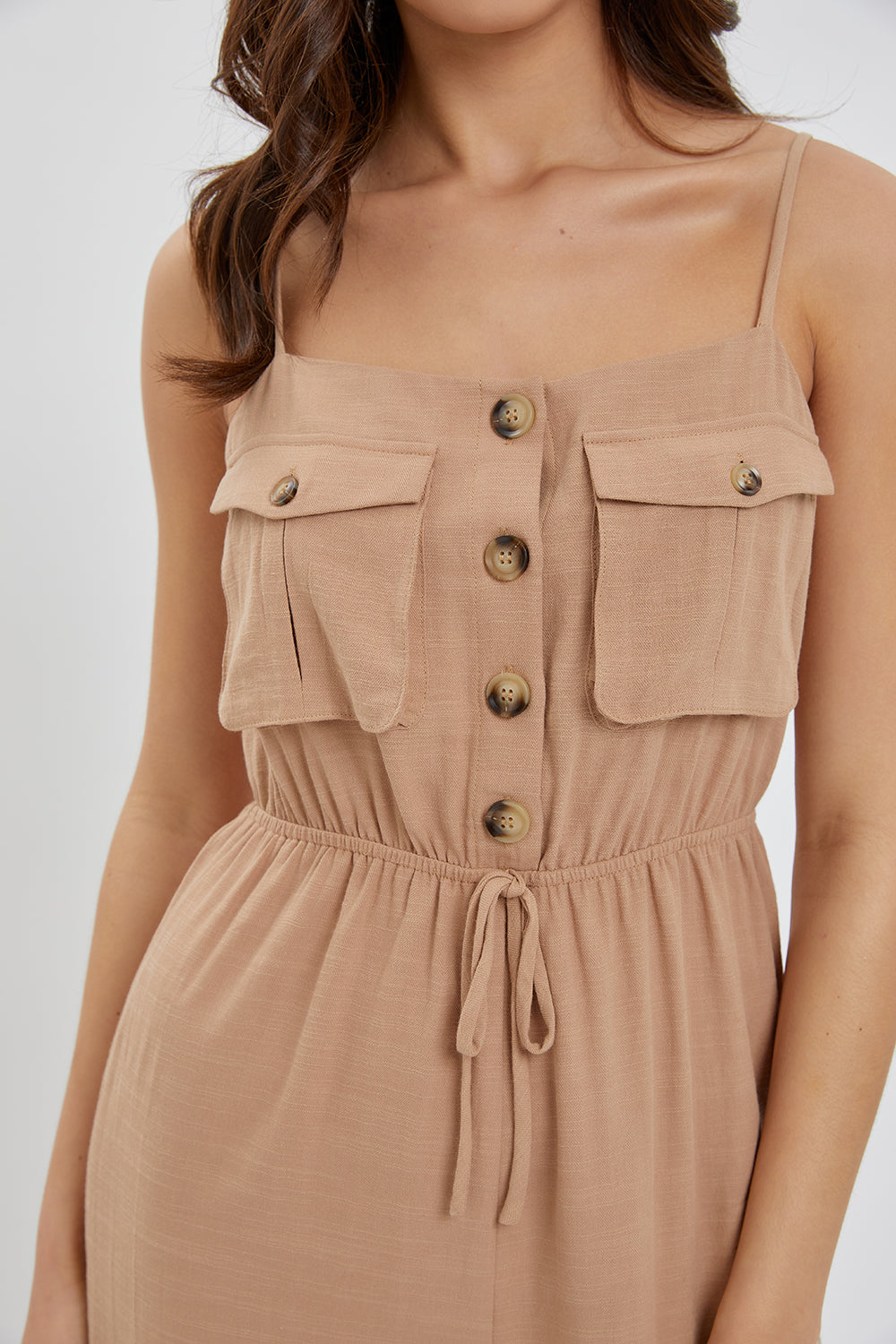 Pocket Detail Wide Leg Jumpsuit