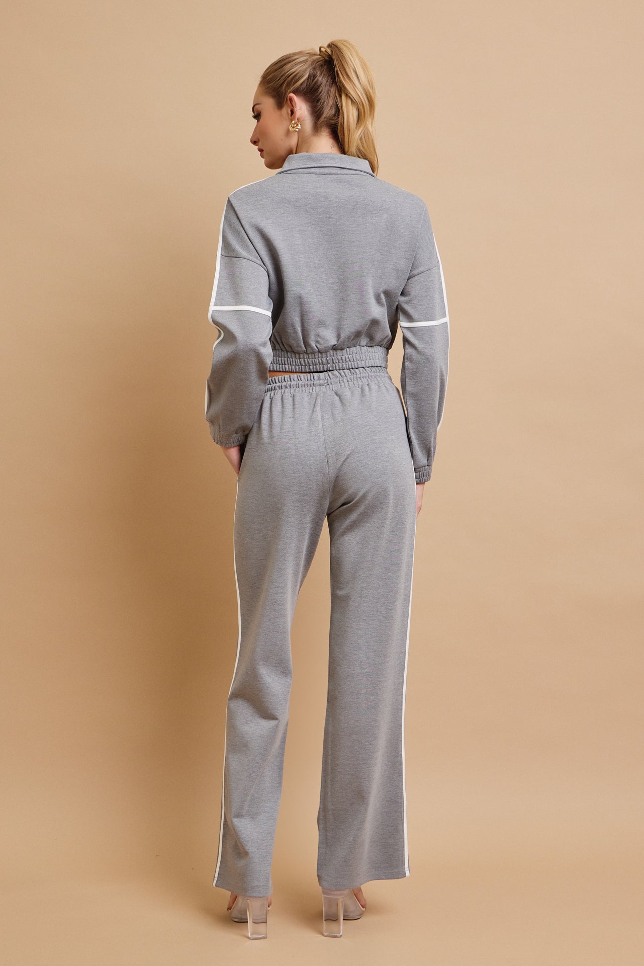 Andrea Knit tracksuit with contrast stripes