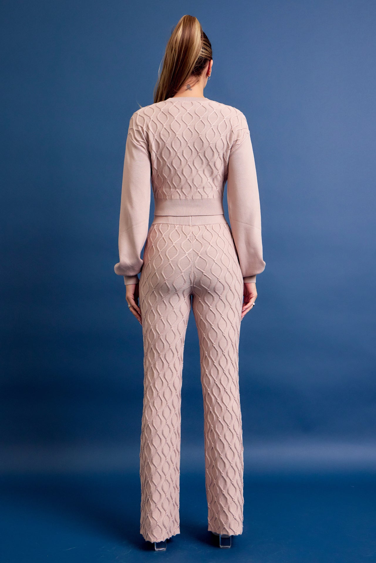 Nadine Cable Knit Top and Pants Set