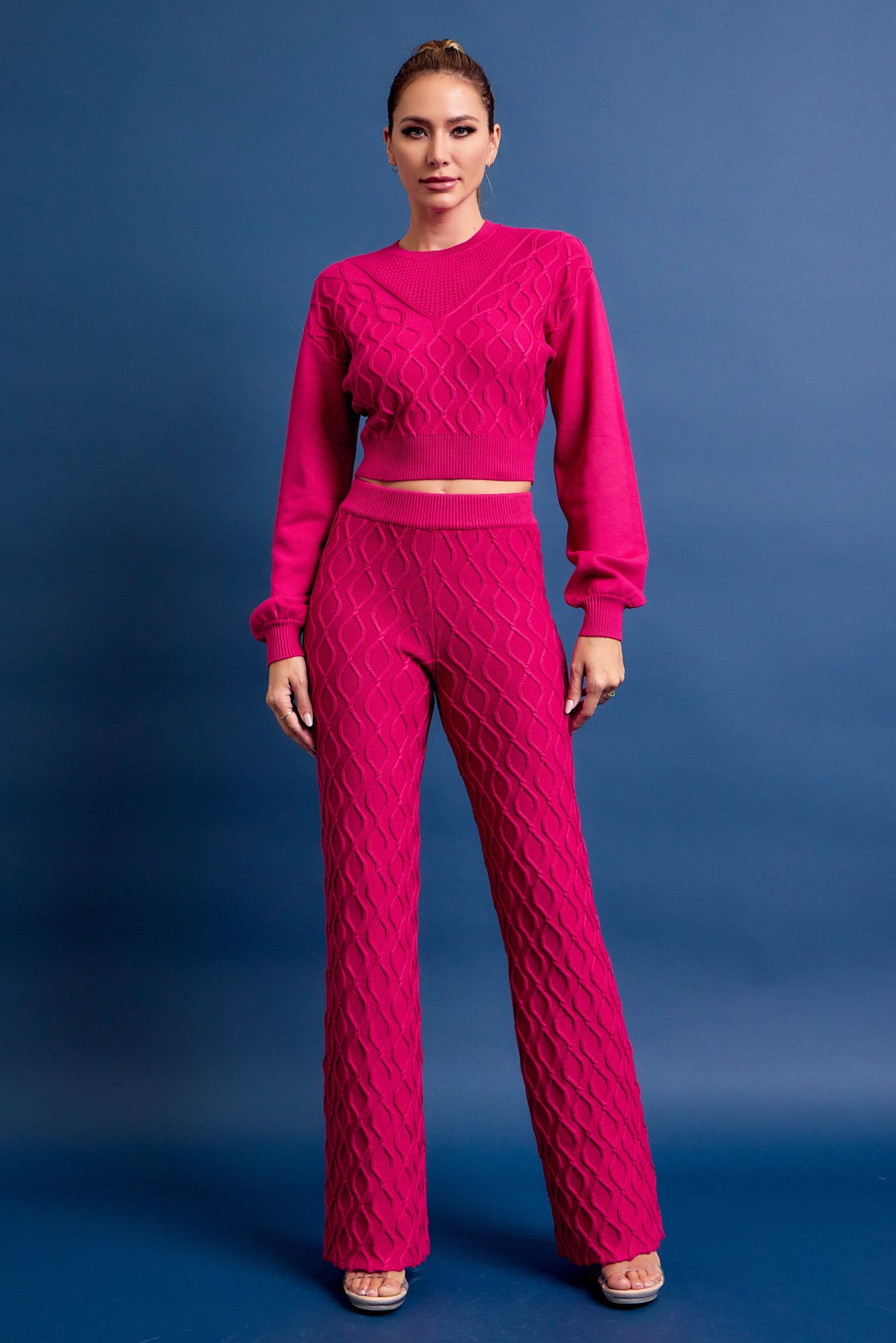 Nadine Cable Knit Top and Pants Set