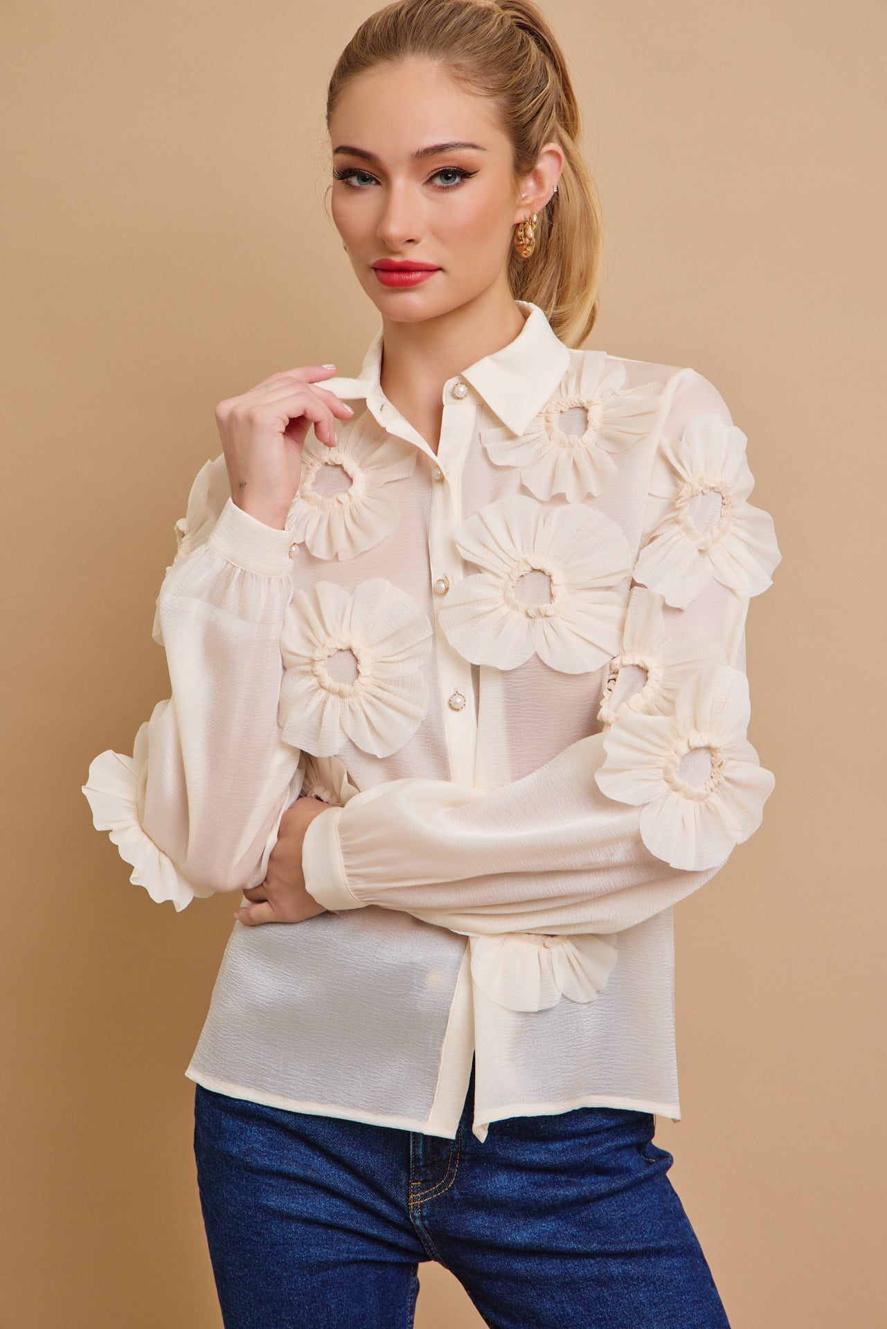 Flower Applique Dream Top