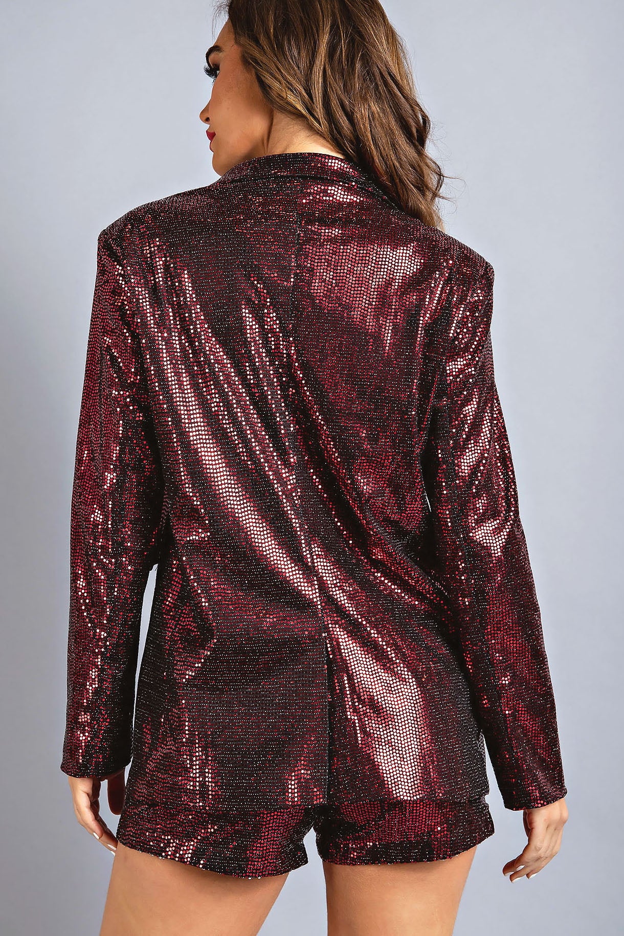 Sequin Suit Blazer & Shorts Set