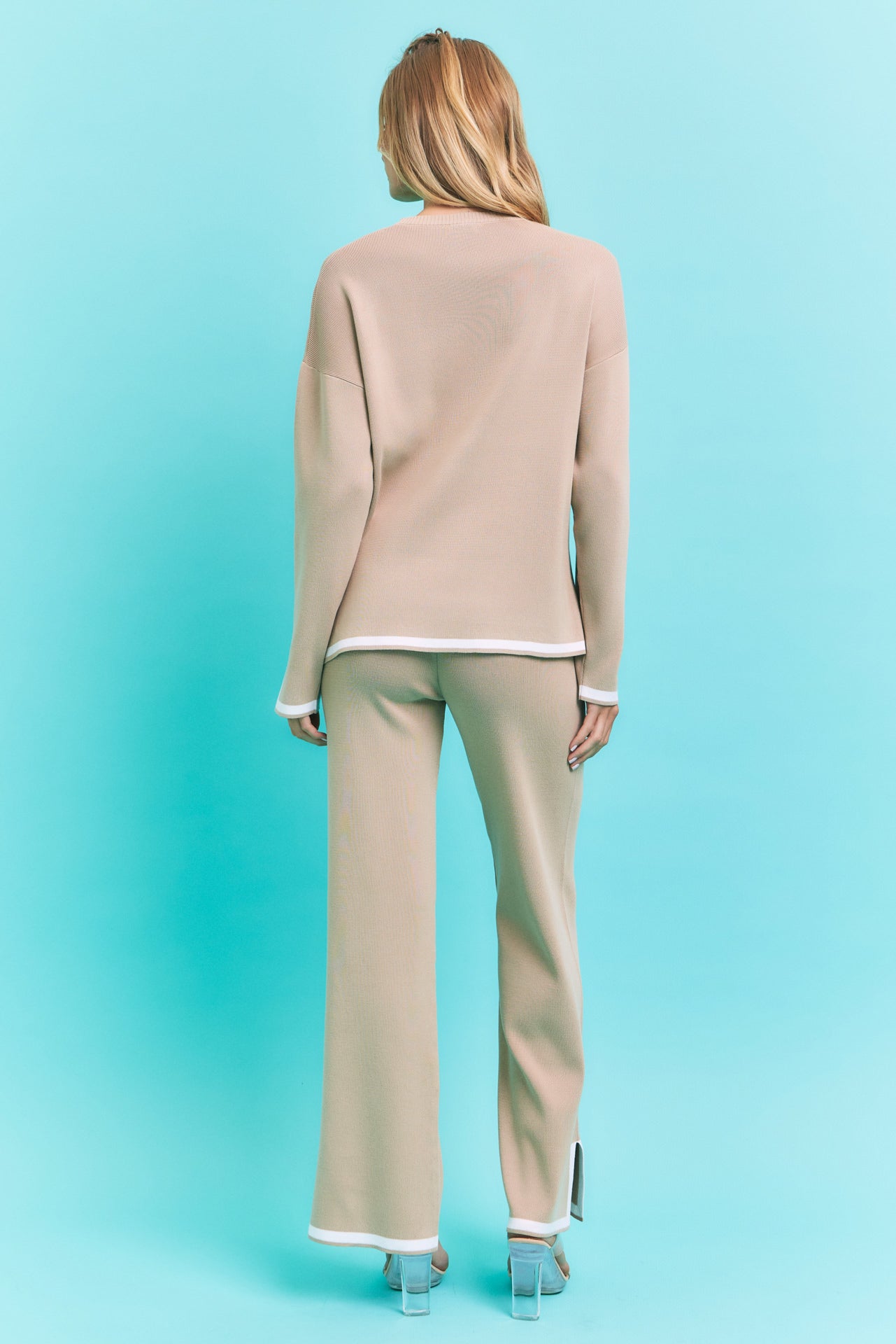 Coordination is Key Knit Long Sleeve Top and Pants Set