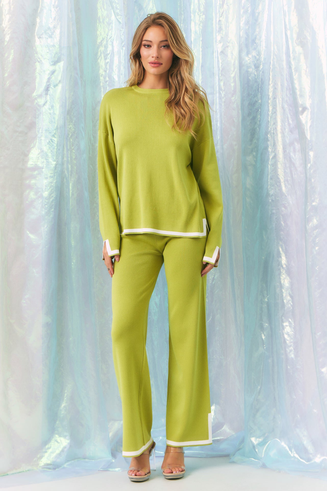 Coordination is Key Knit Long Sleeve Top and Pants Set