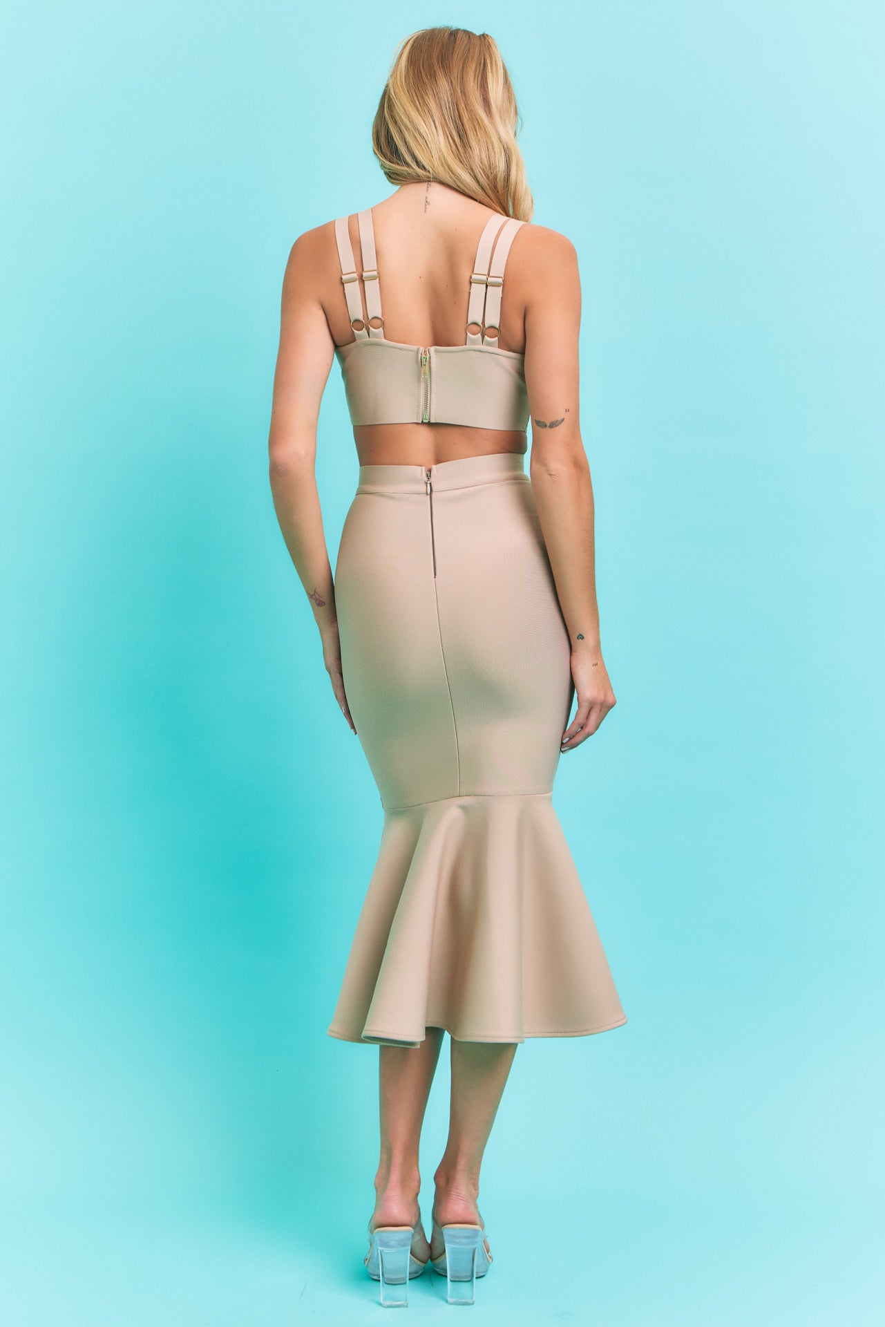 She Owns It Bandage Crop Top & Skirt Set