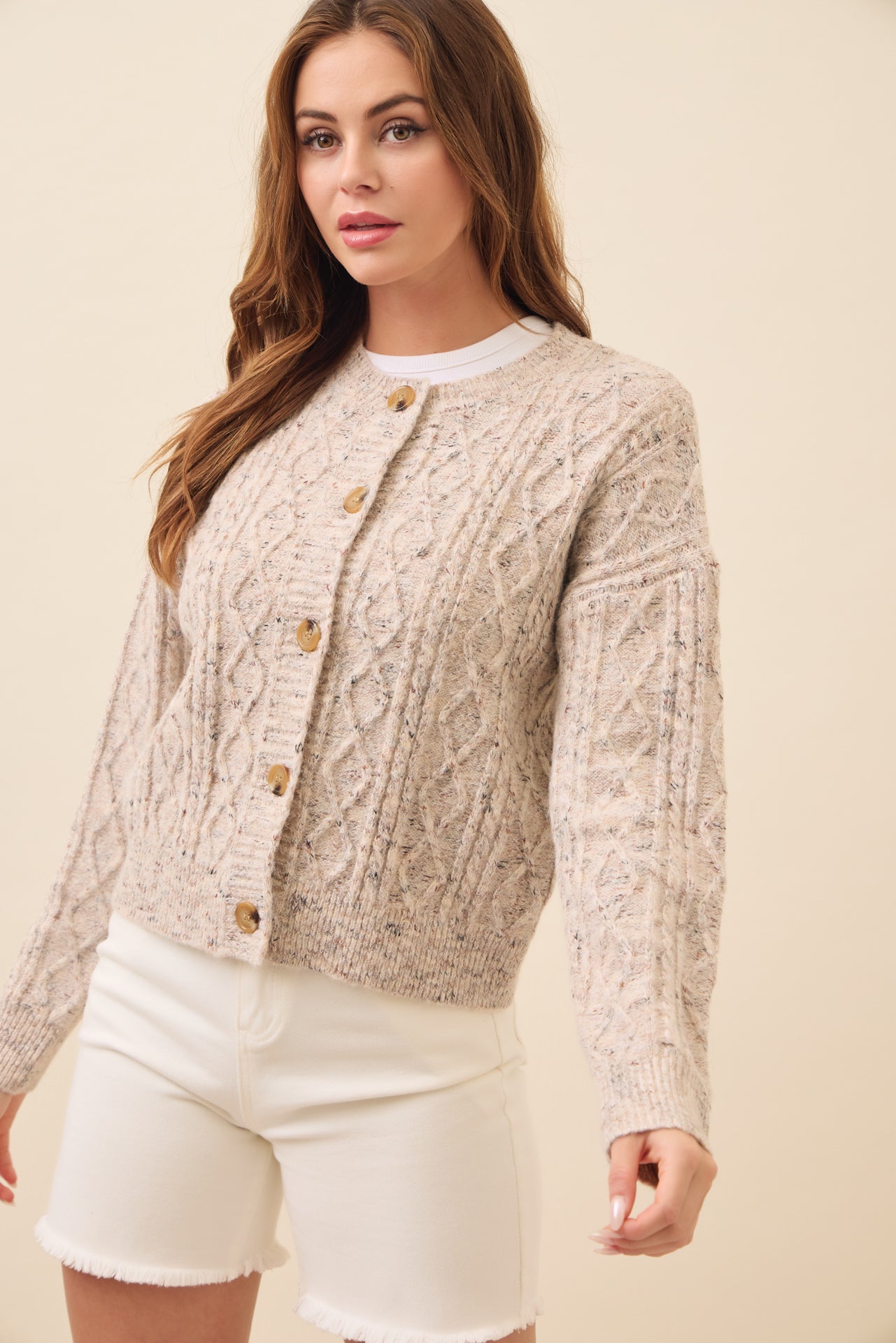 Sylvie Cable Knit Cardigan