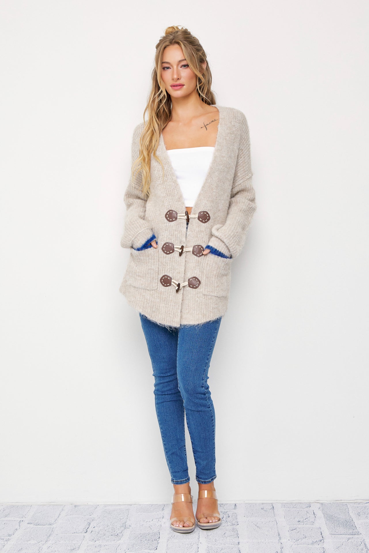 Brooke Long Cardigan with Toggle Closures