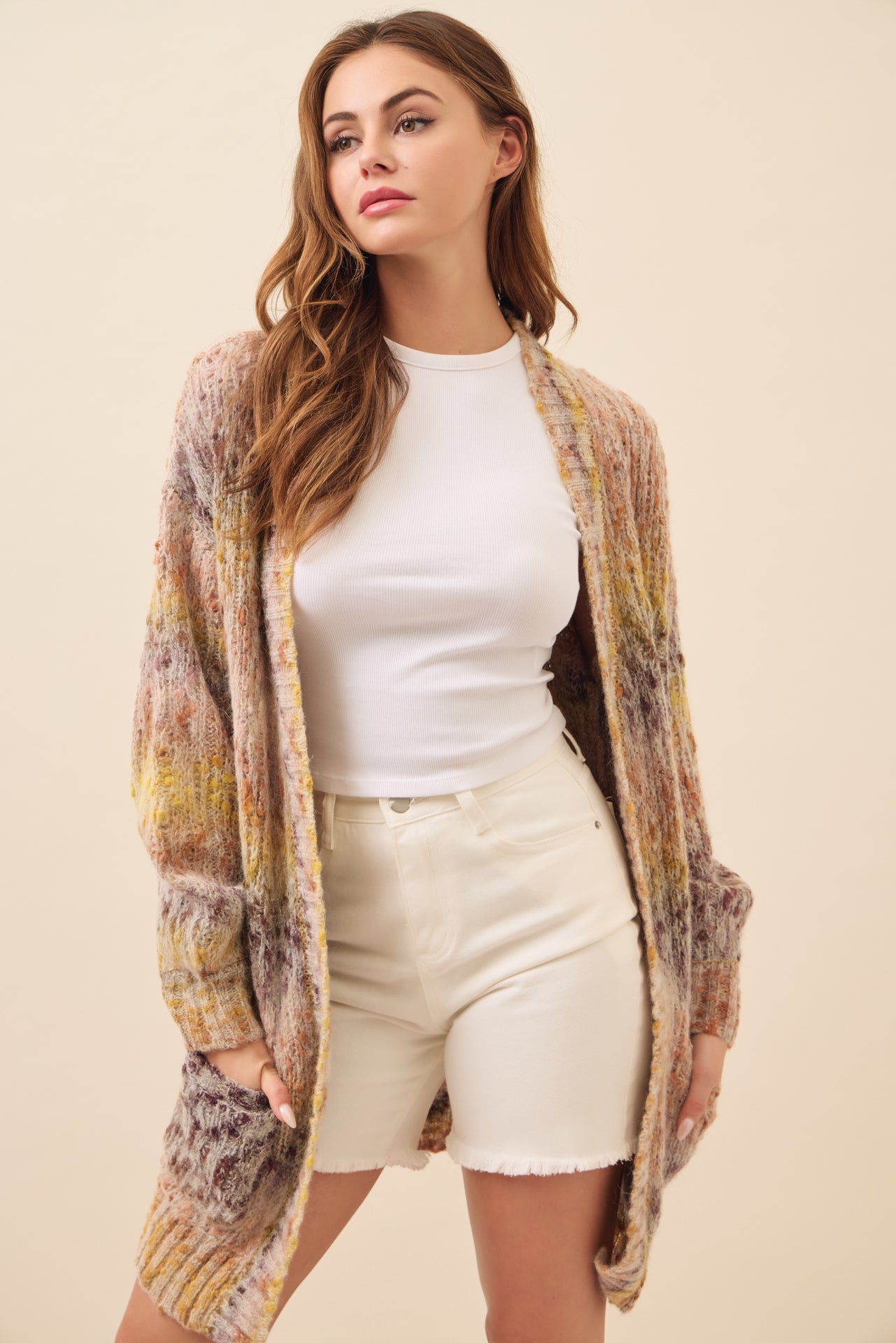 Alexis Long Multi Color Knit Cardigan