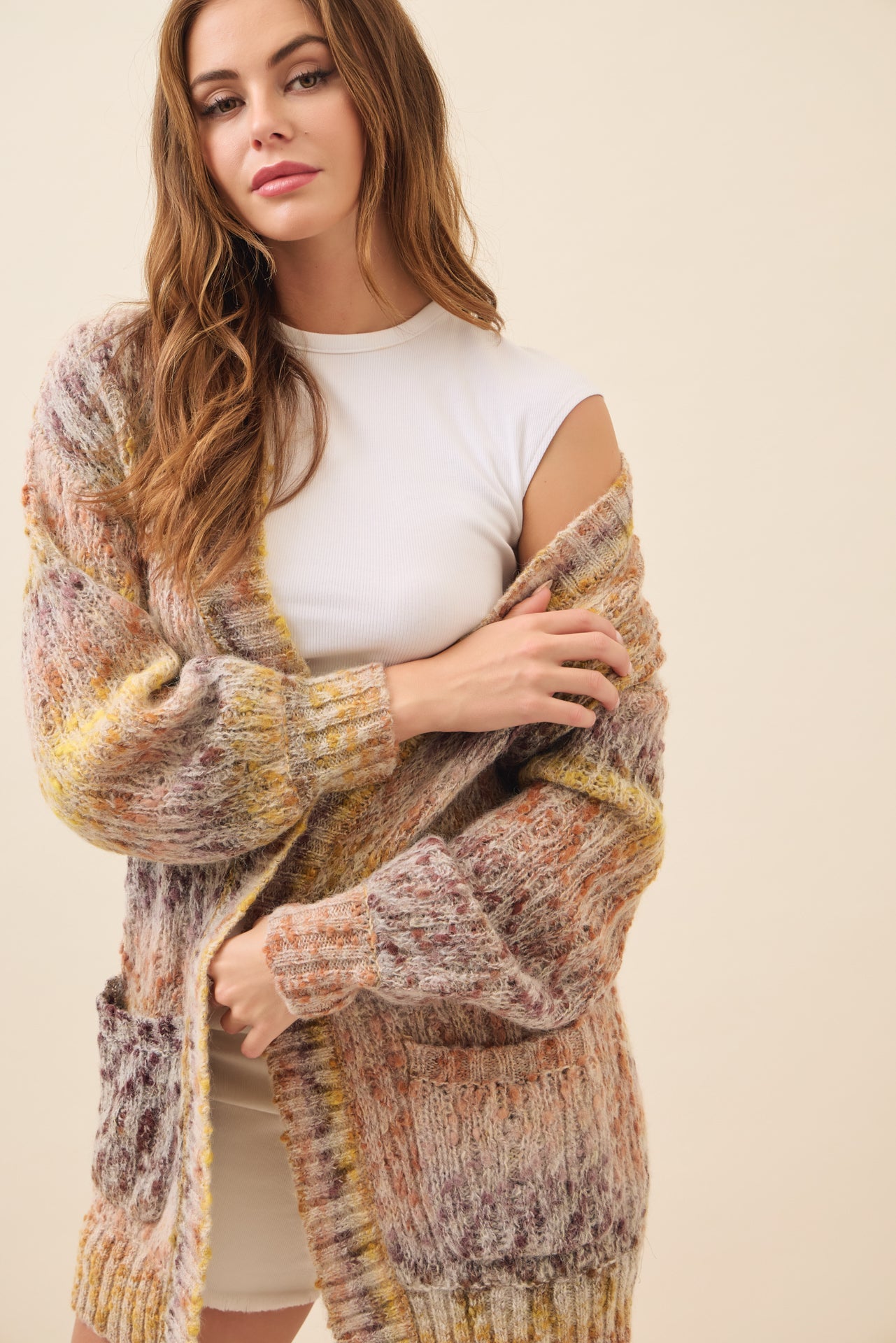 Alexis Long Multi Color Knit Cardigan