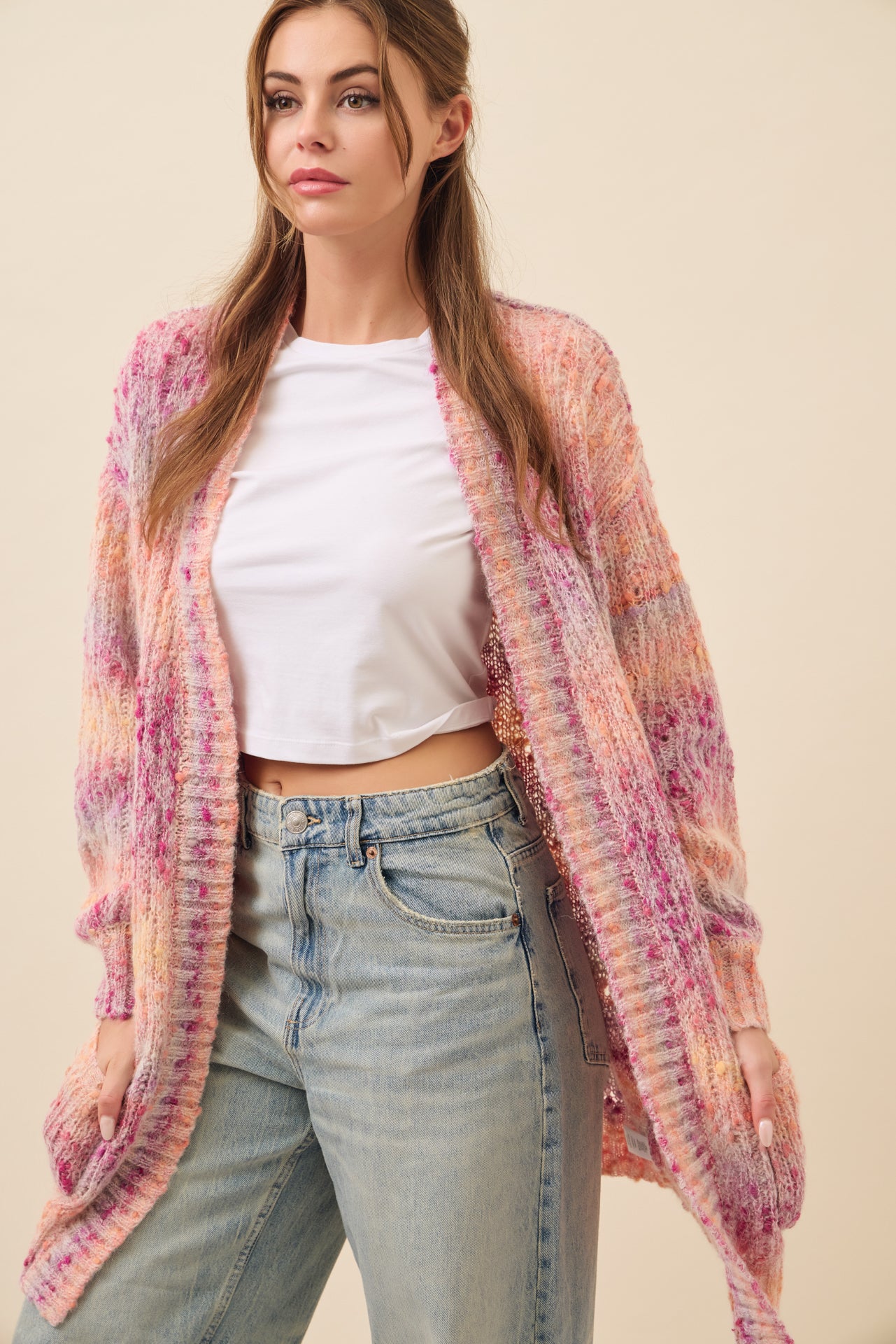 Alexis Long Multi Color Knit Cardigan