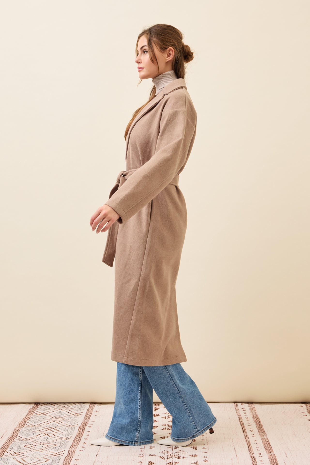 Edith Coat with Waist Tie