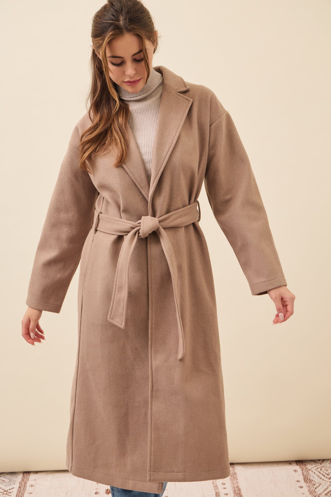 Edith Coat with Waist Tie