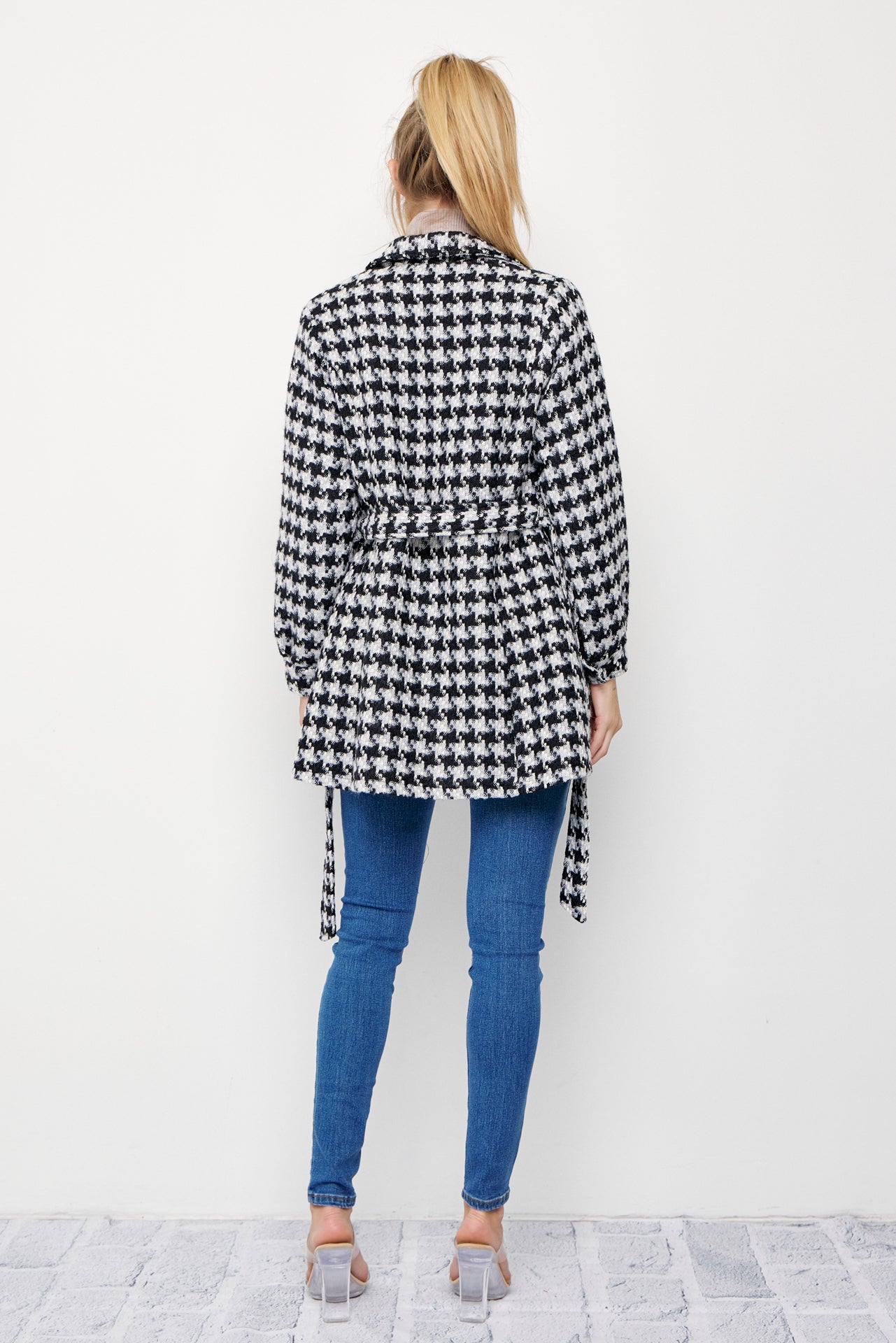 Houndstooth Check Dress Jacket