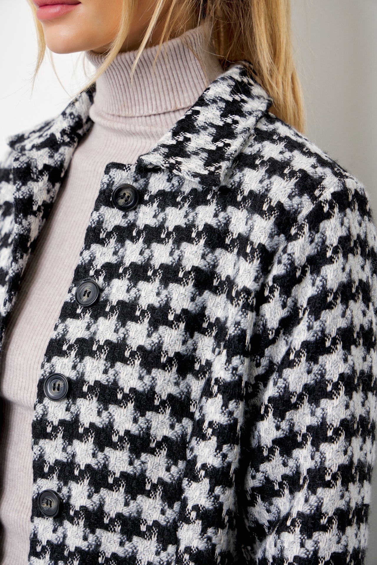 Houndstooth Check Dress Jacket