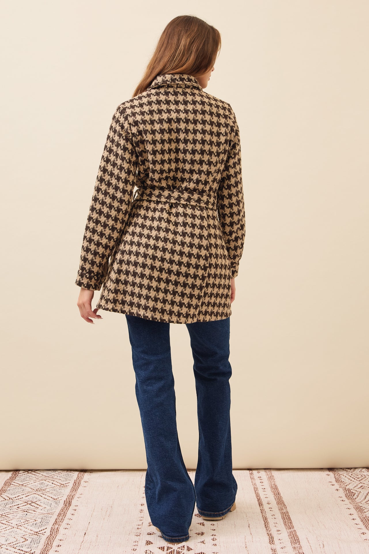 Houndstooth Check Dress Jacket