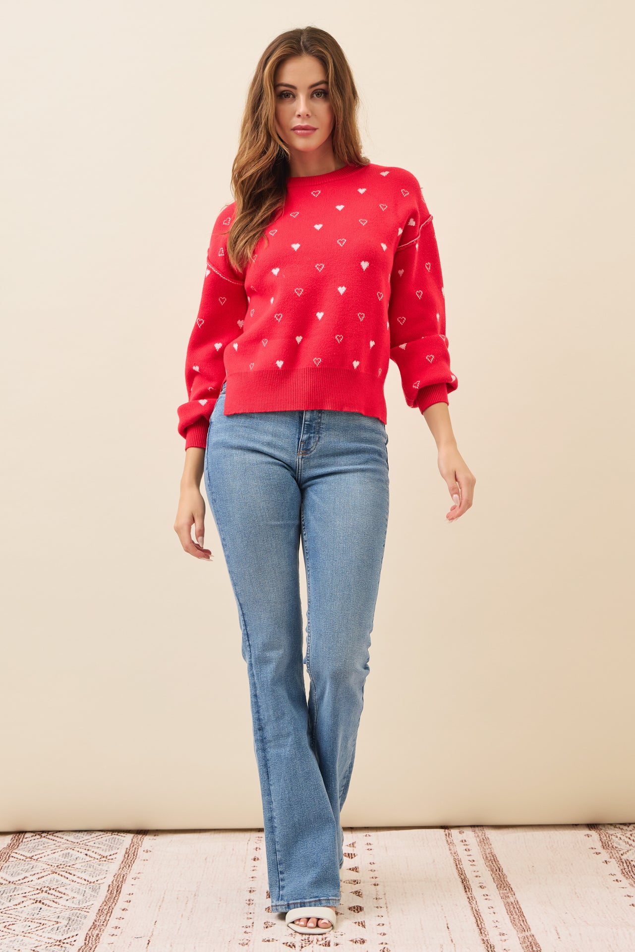 Pullover Heart Sweater Top