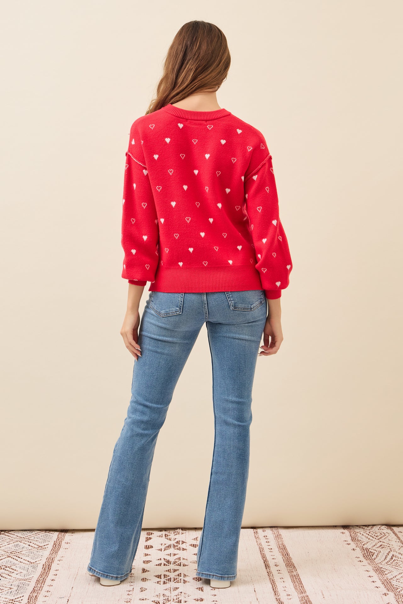 Pullover Heart Sweater Top