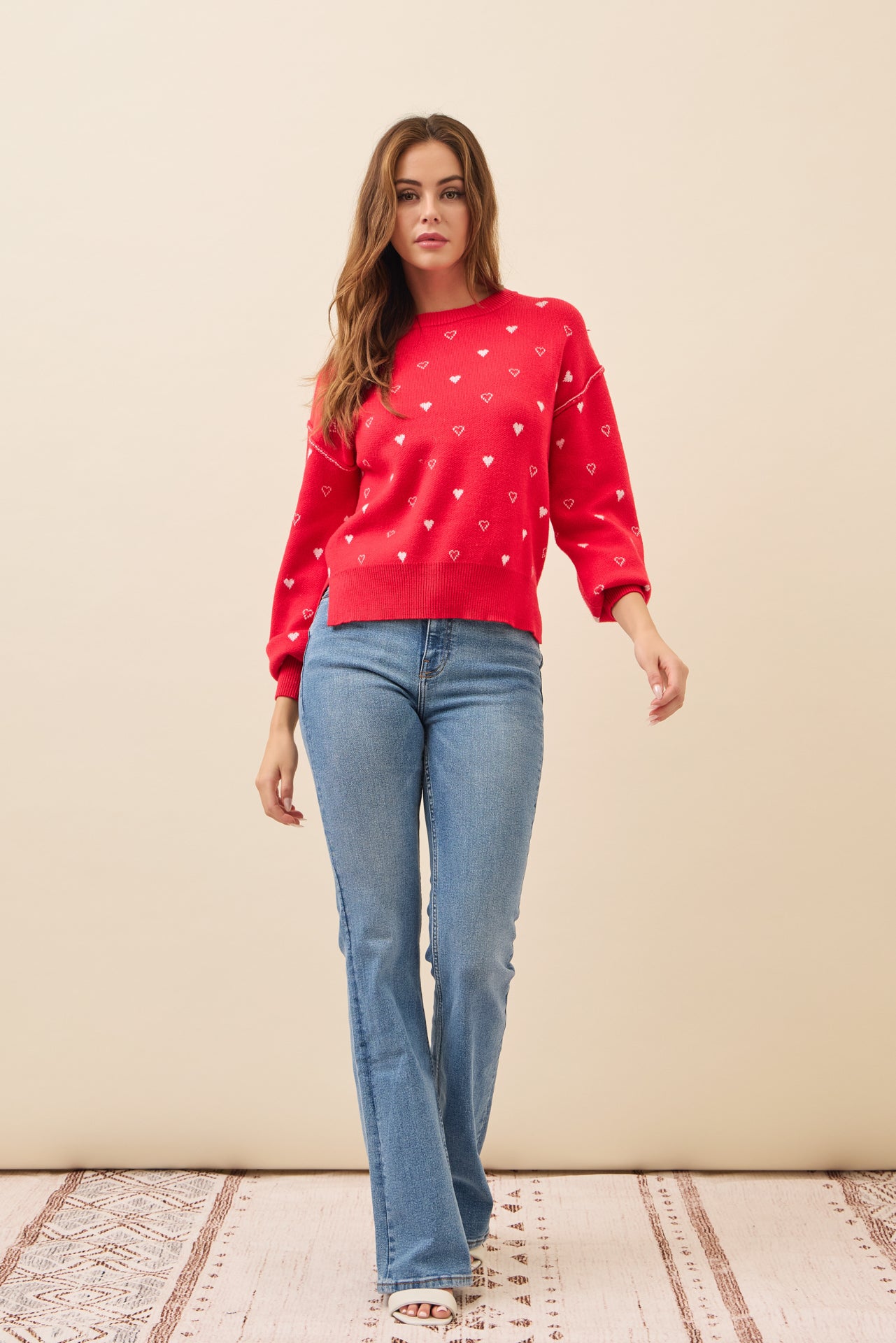 Pullover Heart Sweater Top