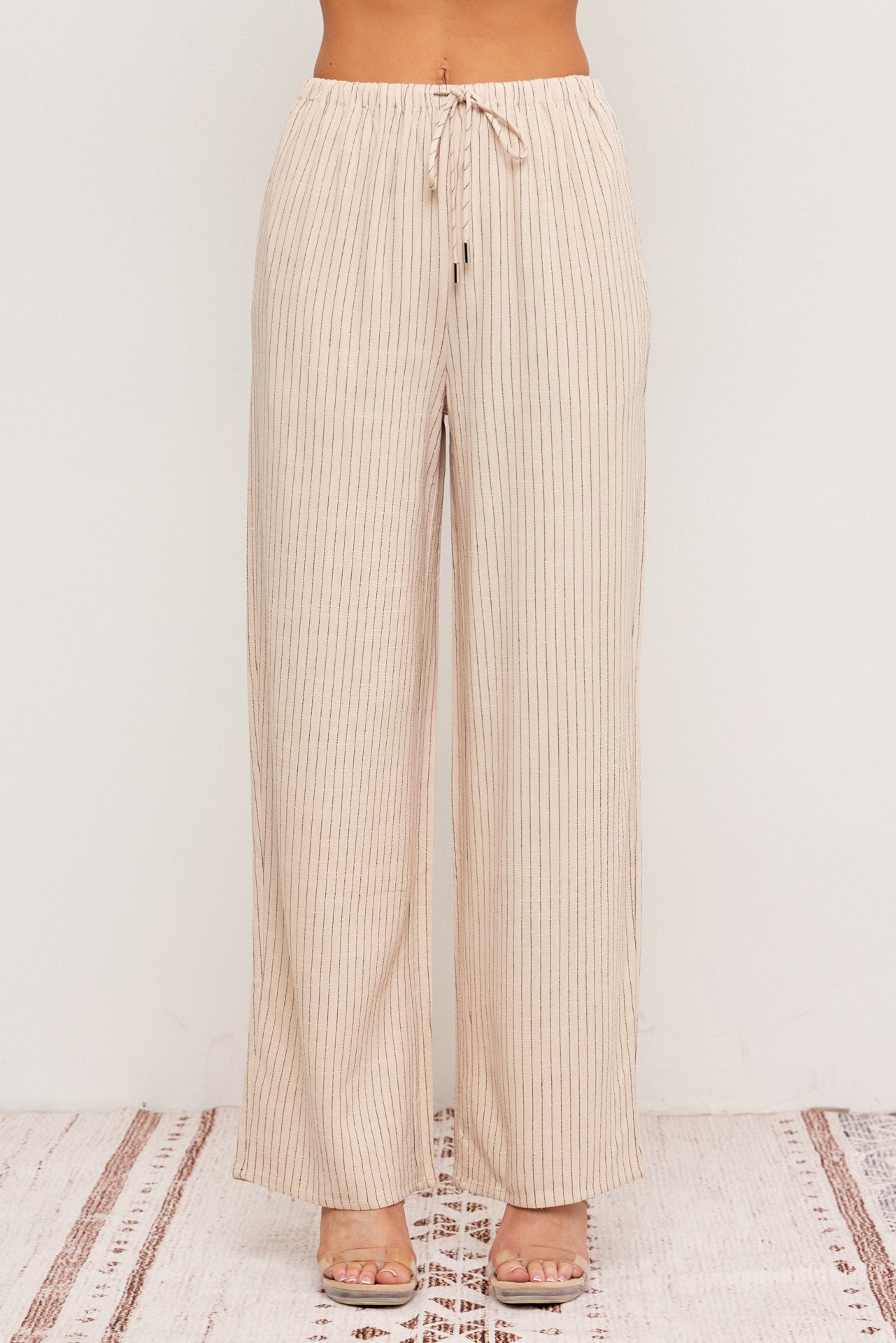 Isabella Pin Stripe Straight Pants