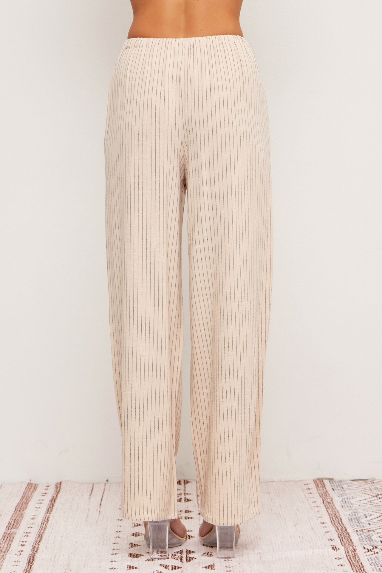 Isabella Pin Stripe Straight Pants