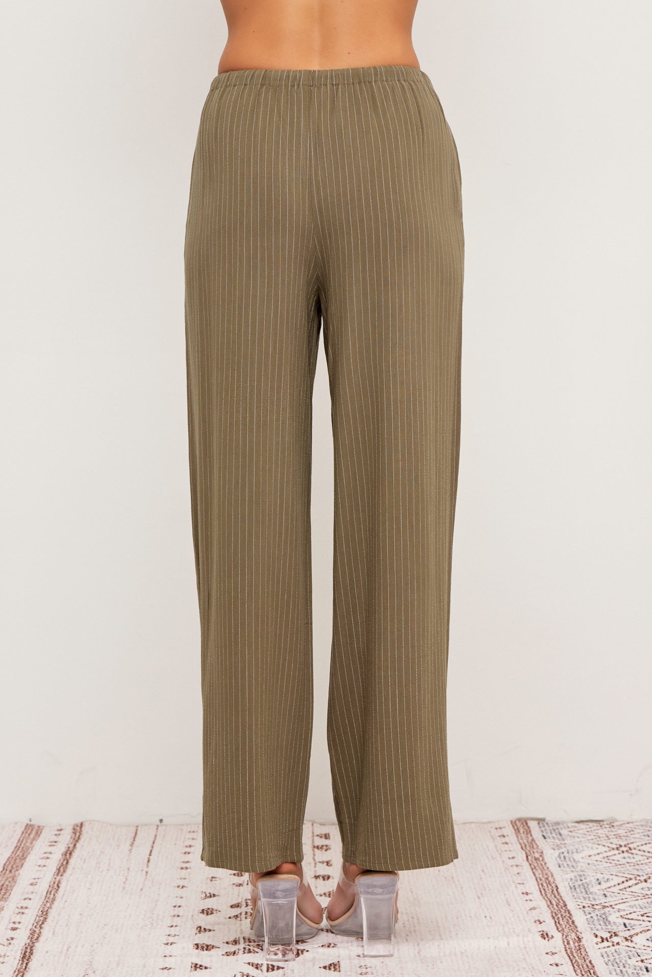 Isabella Pin Stripe Straight Pants