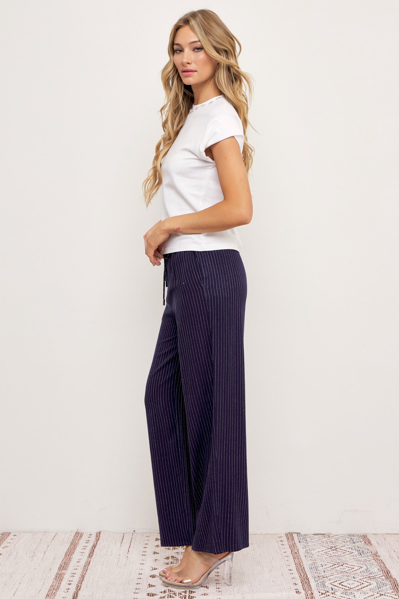 Isabella Pin Stripe Straight Pants