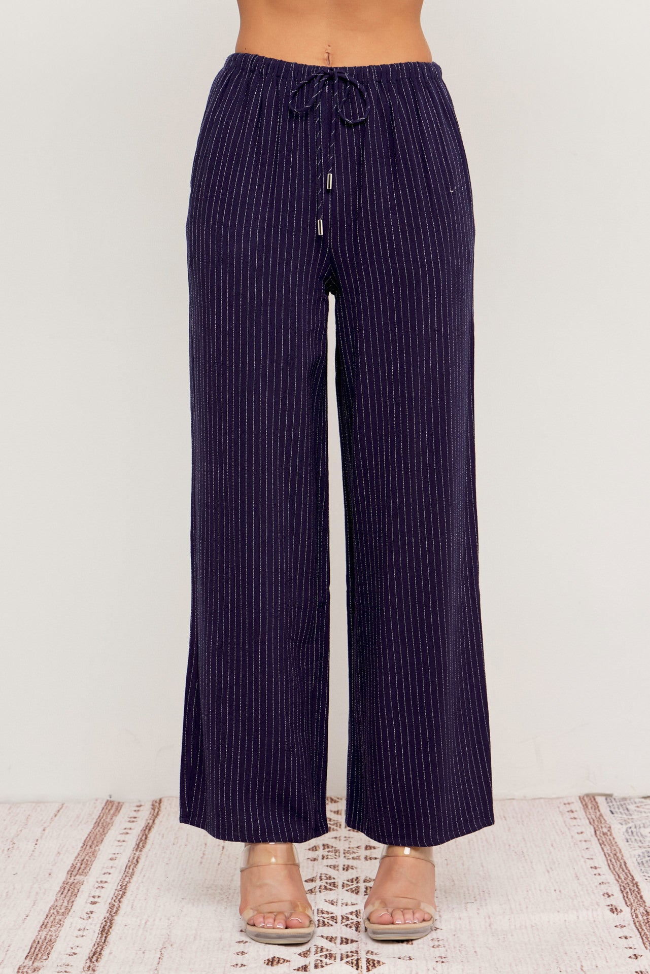 Isabella Pin Stripe Straight Pants