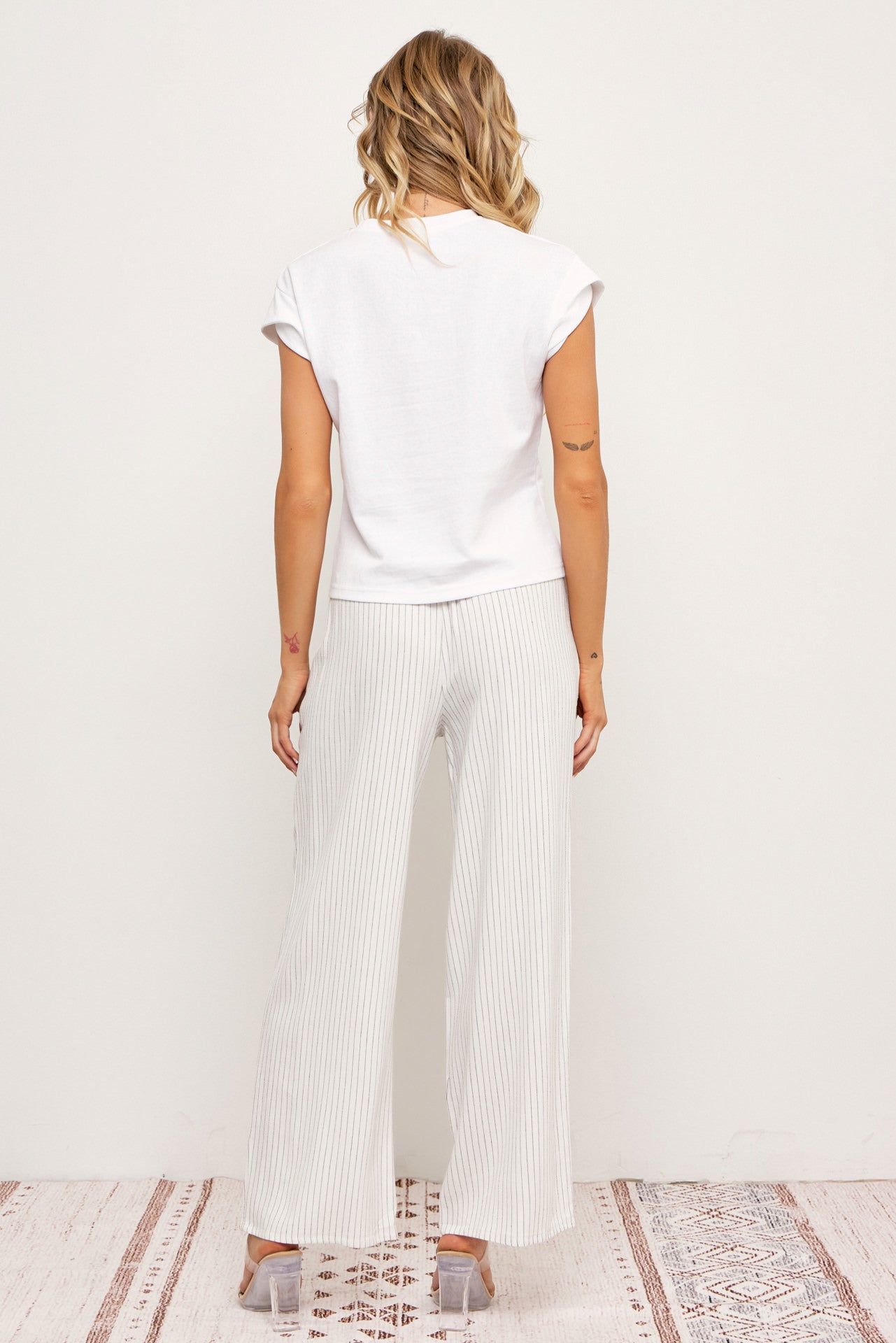 Isabella Pin Stripe Straight Pants