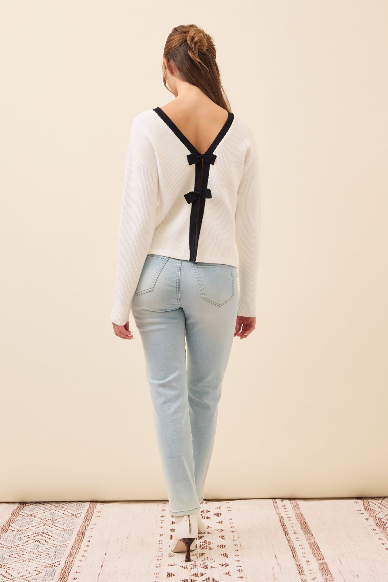 Kelsey Bow-Back Sweater