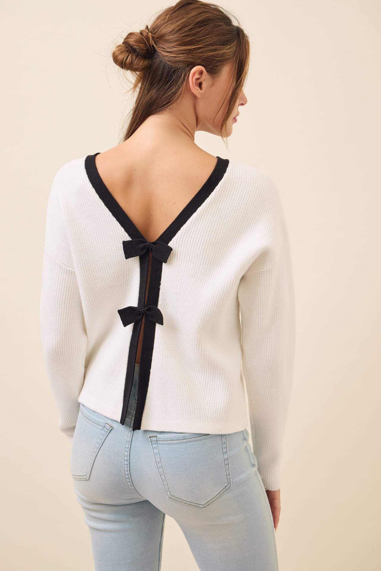 Kelsey Bow-Back Sweater