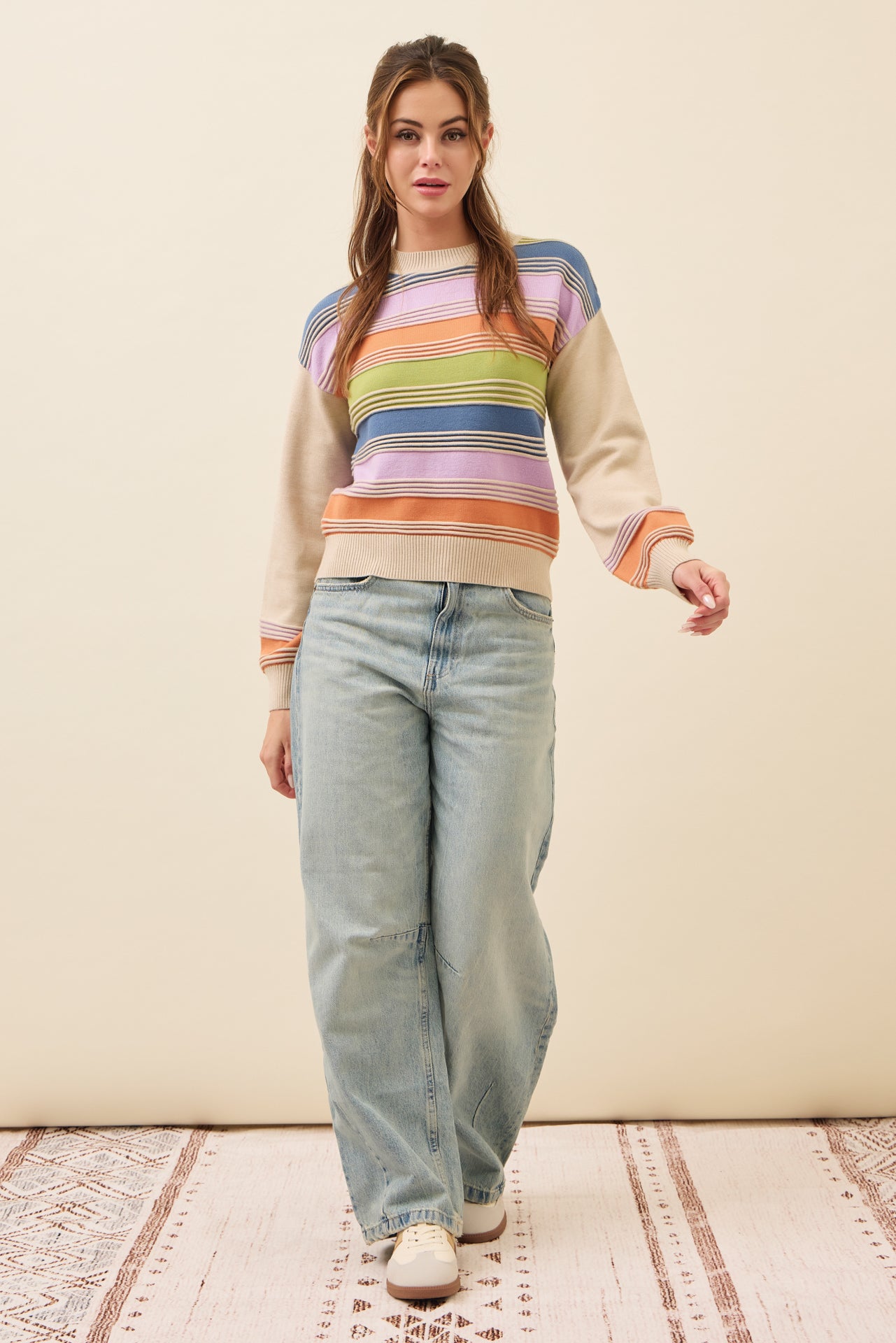 Color block sweater top