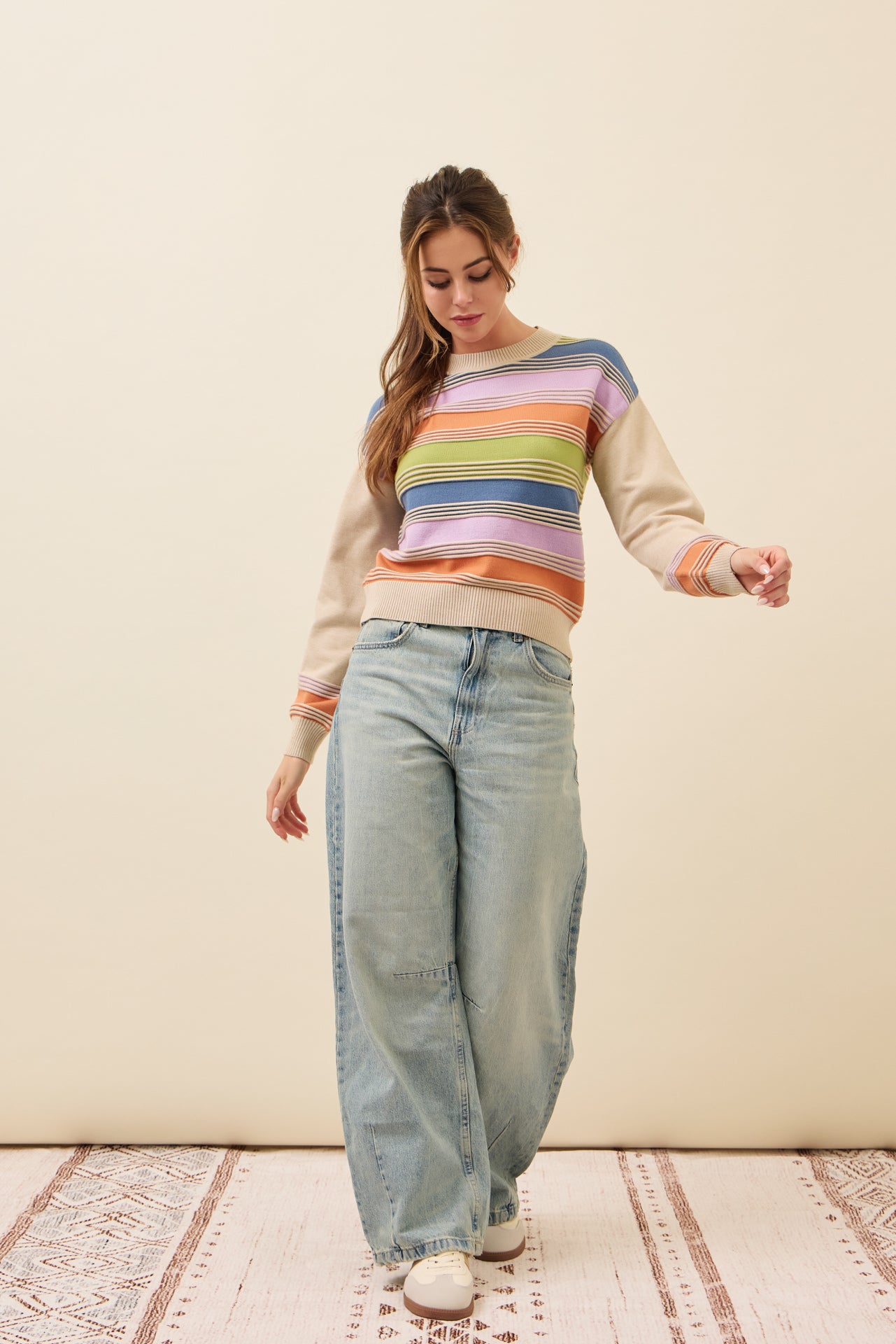 Color block sweater top